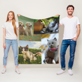 söta djurungar bilder fleecefilt