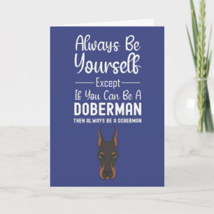 Söta Dobermann-kort Djur Husdjur Rolig Hund Humor Kort