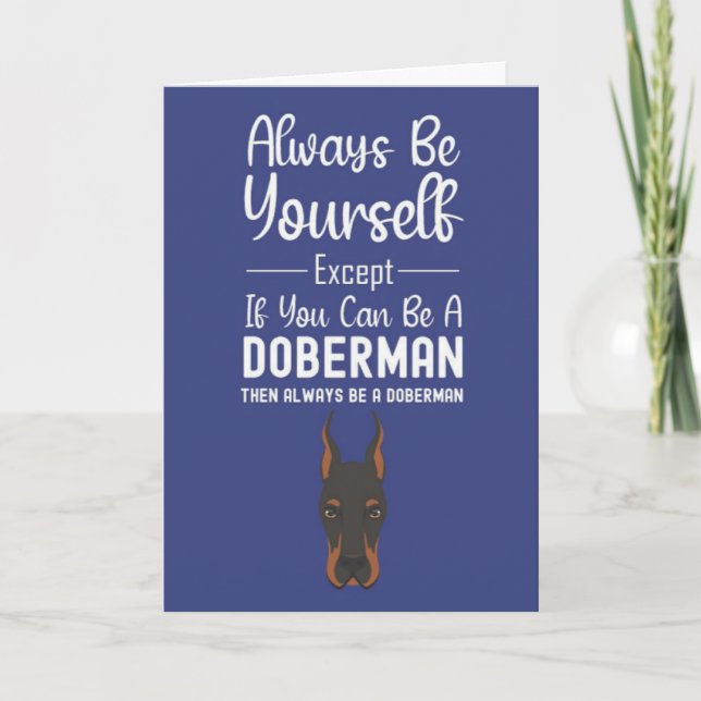Söta Dobermann-kort Djur Husdjur Rolig Hund Humor Kort (Framsida)