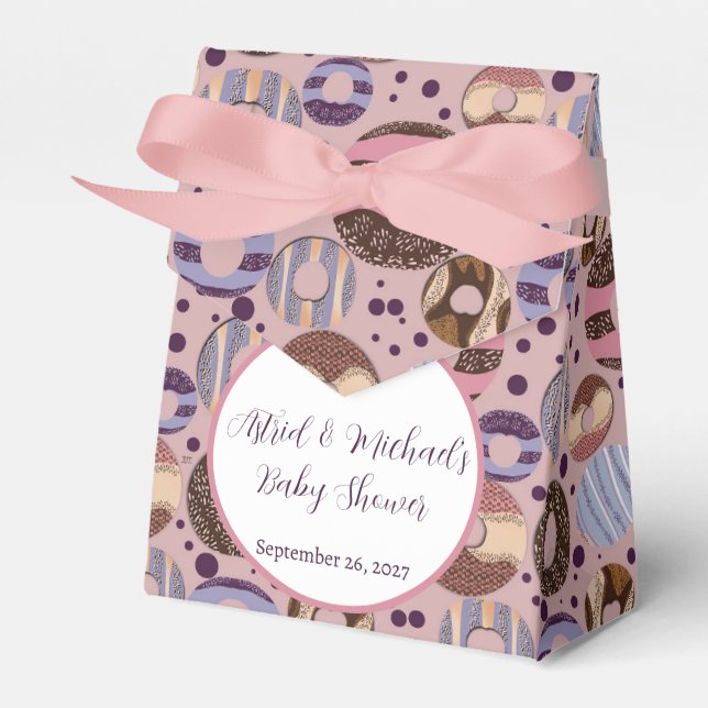 Söta Donuts Girl Baby Shower Presentaskar (Framsidan Sidan)