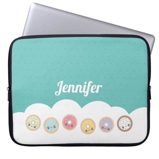 Söta Donuts Laptop Fodral (Framsidan)