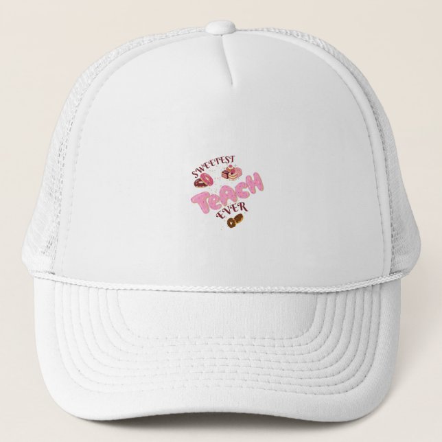 Söta Donuts Lärare Trucker Hatt Keps (Framsida)