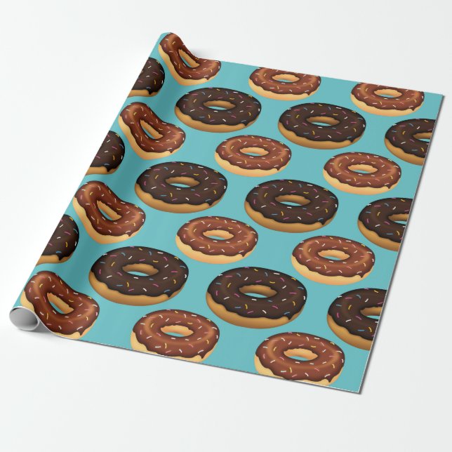 Söta Donuts-seriens design 5 Presentpapper (Utrullad)