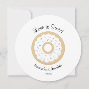 Söta Donuts som gifta sig välkomnande, hänger lös Tack Kort