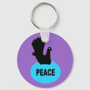 Söta Dove Peace-nyckelkedja Nyckelring