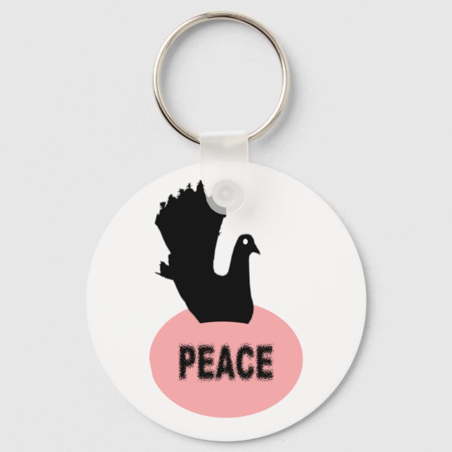 Söta Dove Peace-nyckelkedja Nyckelring (Framsida)