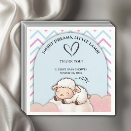 Söta Dreams Little Lamb Cute Kawaii Baby Shower Pappersservett