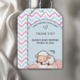Söta Dreams Little Lamb Cute Kawaii Baby Shower Presentetikett
