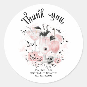 Söta drinkar Halloween bröllopsfest Runt Klistermärke