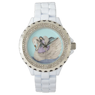 Söta drömmar (ängeln och Svan) Armbandsur