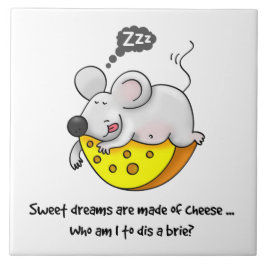 Söta drömmar är tillverkade av ostsött cute Snorin Kakelplatta