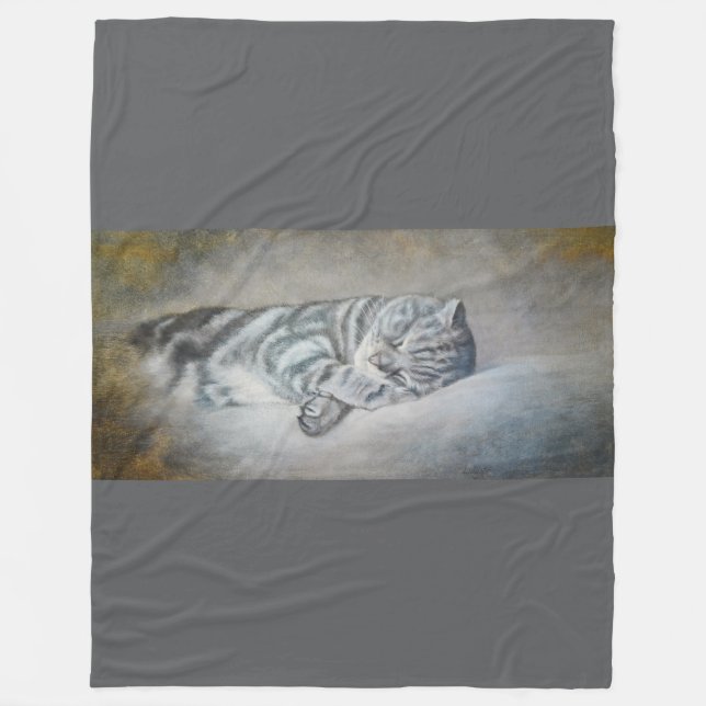 Söta drömmar av brittisk Shorthair Fleecefilt (Framsidan)