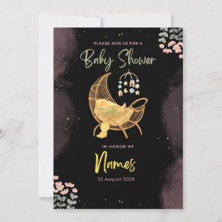 Söta Drömmar Baby Shower Inbjudan – #CribDInbjudan