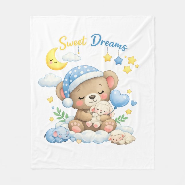 Söta Drömmar Babyfilt Fleecefilt (Framsidan)