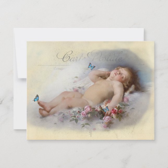 Söta drömmar, babyskor inbjudningar (Framsida)