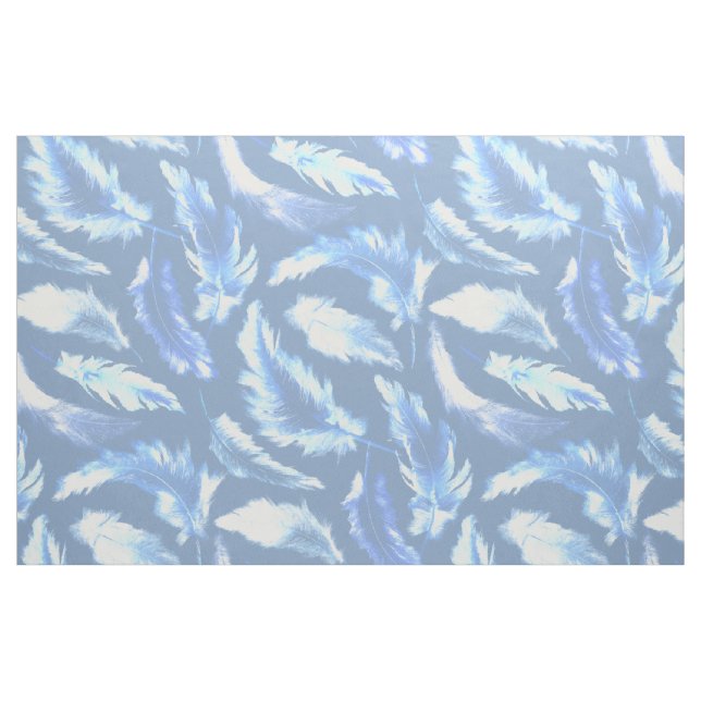 Söta drömmar - cyanotypfjädrar: tyg (Fat Quarter)