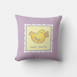Söta Drömmar Gul Anka Bara Ducky Baby Lavendel Kudde