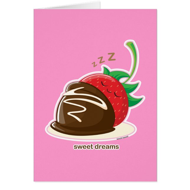 Söta drömmar hälsningskort (Framsidan)