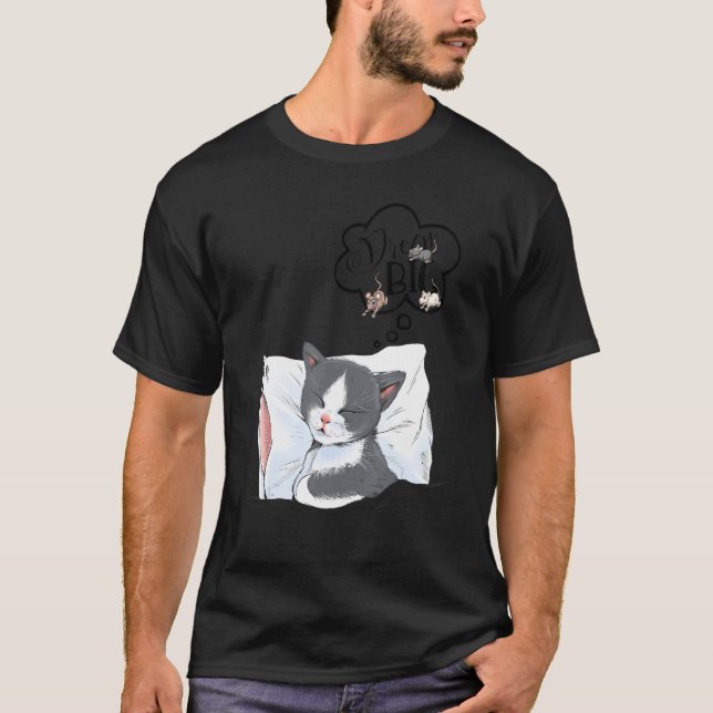 Söta Drömmar Katt     Tanke T Shirt (Framsida)