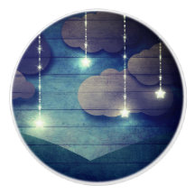 Söta drömmar Natt himmel lysande hängande stjärna 