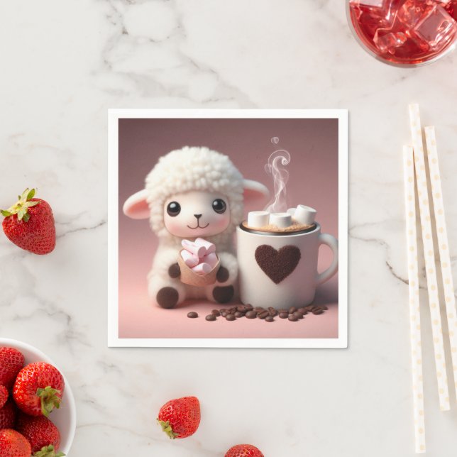 Söta drömmar om kakao och lamm pappersservett (Insitu)