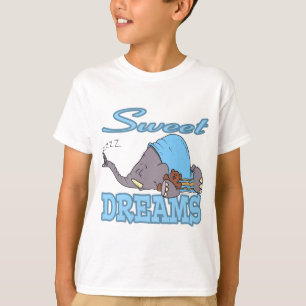 söta drömmar som sover elefant t-shirt