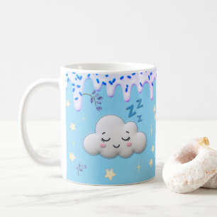 Söta Drömmar Söt Sovande Moln och Blåbärsmugg Kaffemugg