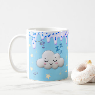 Söta Drömmar Söt Sovande Moln och Blåbärsmugg Kaffemugg