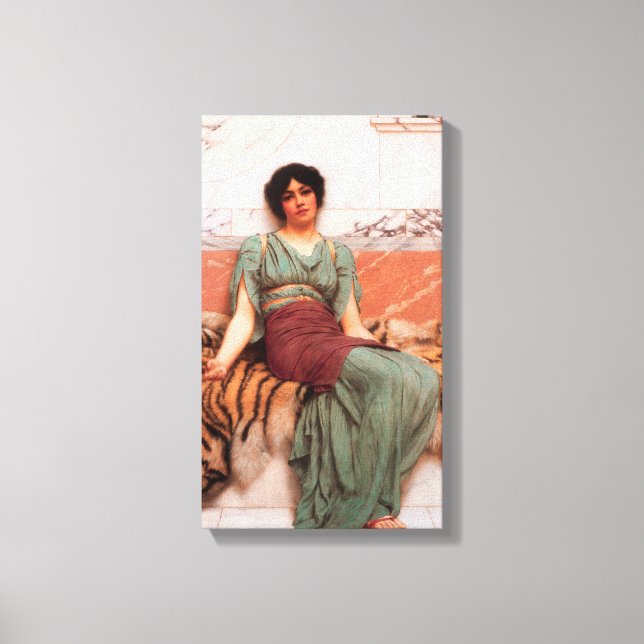 Söta drömmar (vackra romerska kvinnor på tigerskal canvastryck (Framsida)