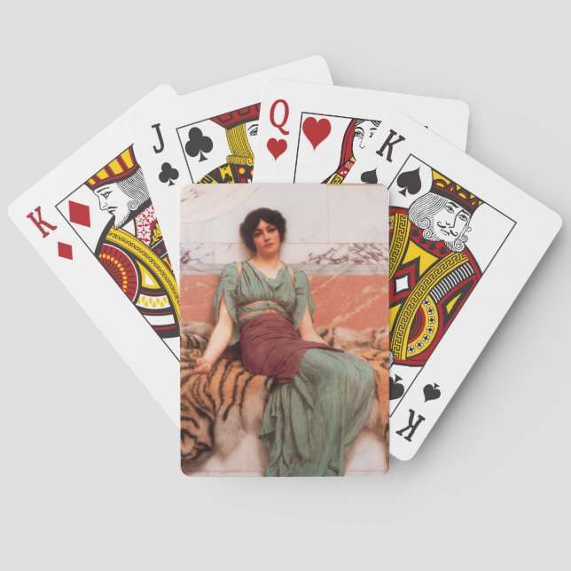 Söta drömmar (vackra romerska kvinnor på tigerskal casinokort (Baksidan)