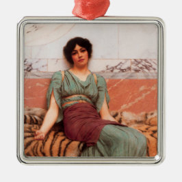 Söta drömmar (vackra romerska kvinnor på tigerskal julgransprydnad metall