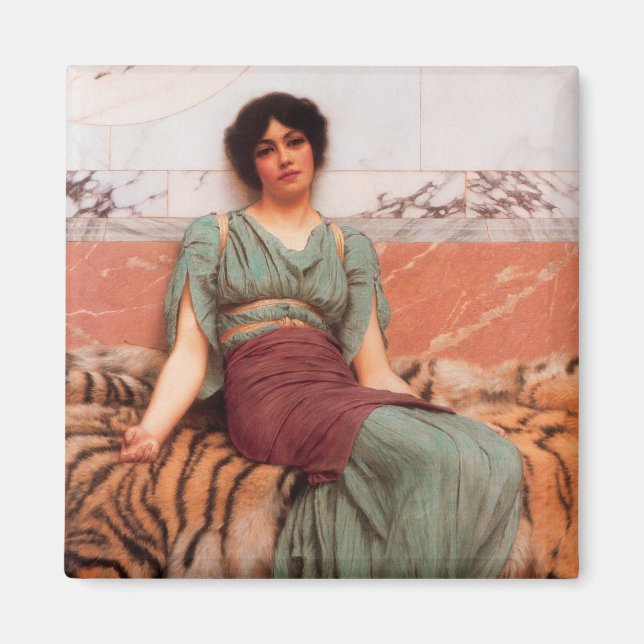 Söta drömmar (vackra romerska kvinnor på tigerskal magnet (Framsidan)