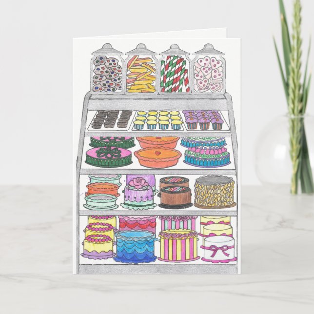 Söta drycker i Fodral-födelsedagskort Kort (Framsida)