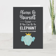 Söta Elefant Älskare Kort Roliga Djur