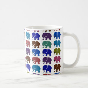 Söta elefanter kaffemugg