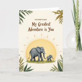 Söta elefantfaderns dag Min största äventyr  Helgkort