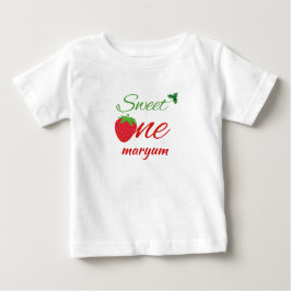 Söta en Berry första födelsedag Baby namn T Shirt