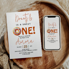 Söta En vattentorkare söta donationer 1:a födelsed Inbjudningar