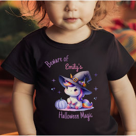 Söta enhörningsflickor Halloween-personaliserade T Shirt