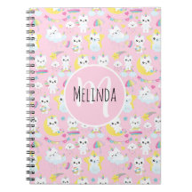 Söta Enhörningskatter Ljus Rosa Mönster