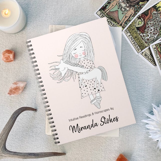 Söta Enhörningsmagiska Intuitiva Läsa Rosa Anteckningsbok (Sweetheart Unicorn Magick Intuitive Readings Pink Notebook)