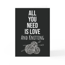 Söta Enkla Stickkort Garn Hantverk