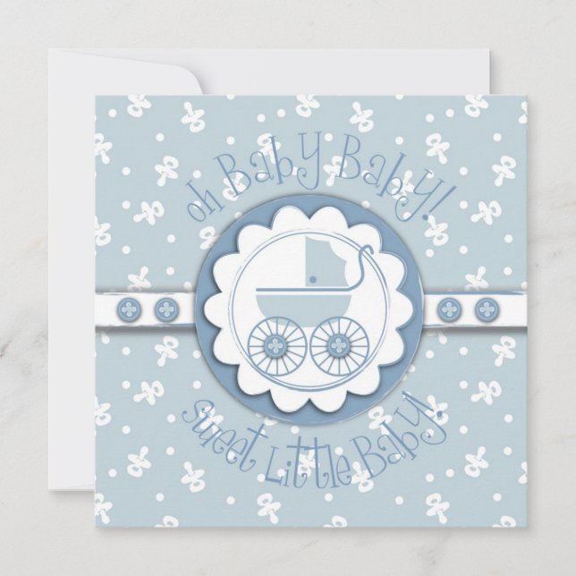 Söta ett inbjudningsfält för en pojke inbjudningar (Framsida)