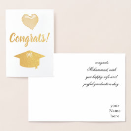 söta examensmeddelanden folierat kort