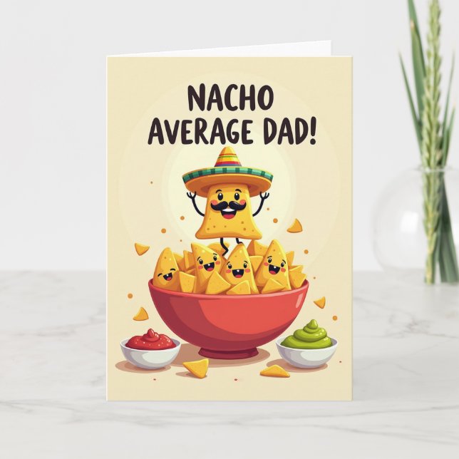 Söta fadersdags-snackkort kort (Framsida)