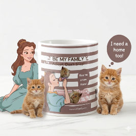 Söta familjestolta kattälskare och djurägare kaffemugg