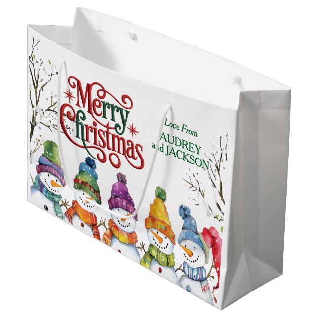 Söta fantasifulla snömän glädjande julkonst (Framsidan Vinklad)