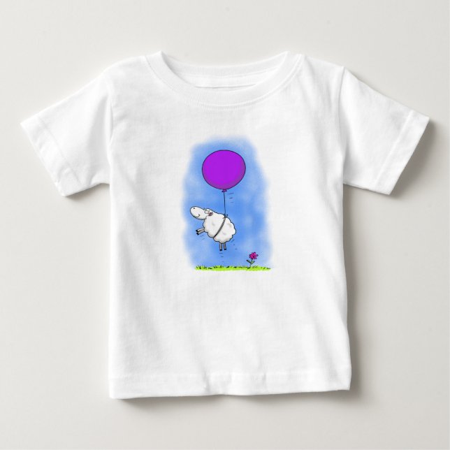 Söta får babykläder och småbarnskläder tee shirt (Framsida)