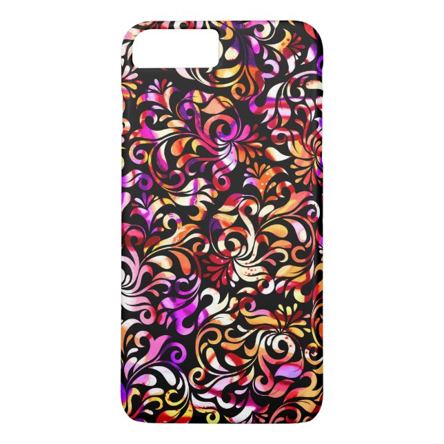 Söta färgglada blommönster Case-Mate iPhone skal (Baksida)
