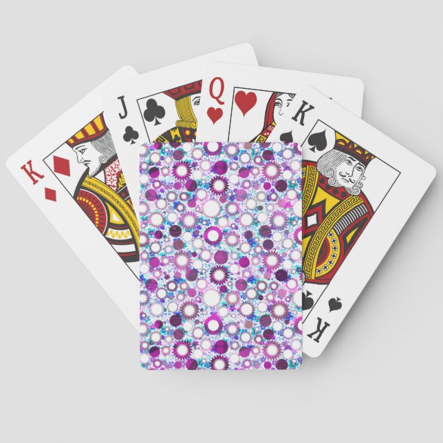 Söta färgglada blommor solar mönster spel kort (Baksidan)